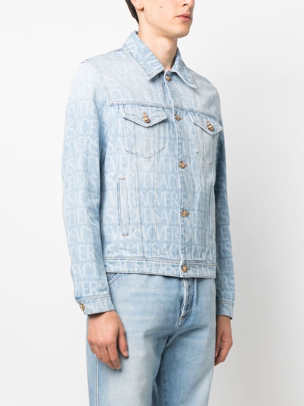 VERSACE Regular Fit Denim Blouson Jacket