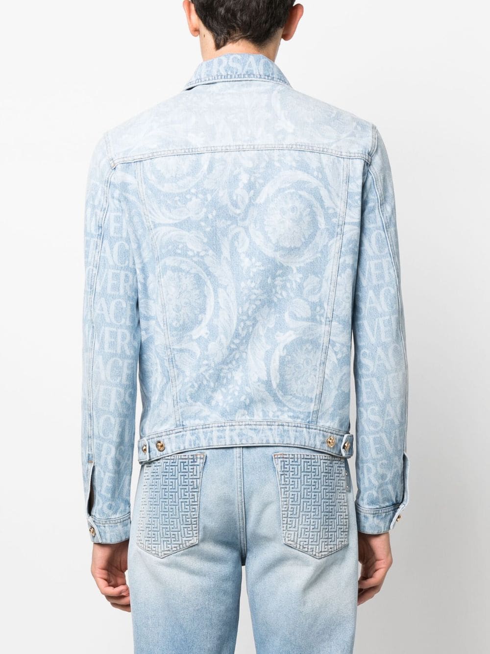 VERSACE Regular Fit Denim Blouson Jacket