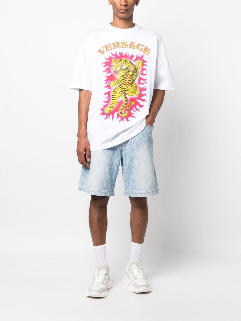 VERSACE Stylish Denim Shorts for Men