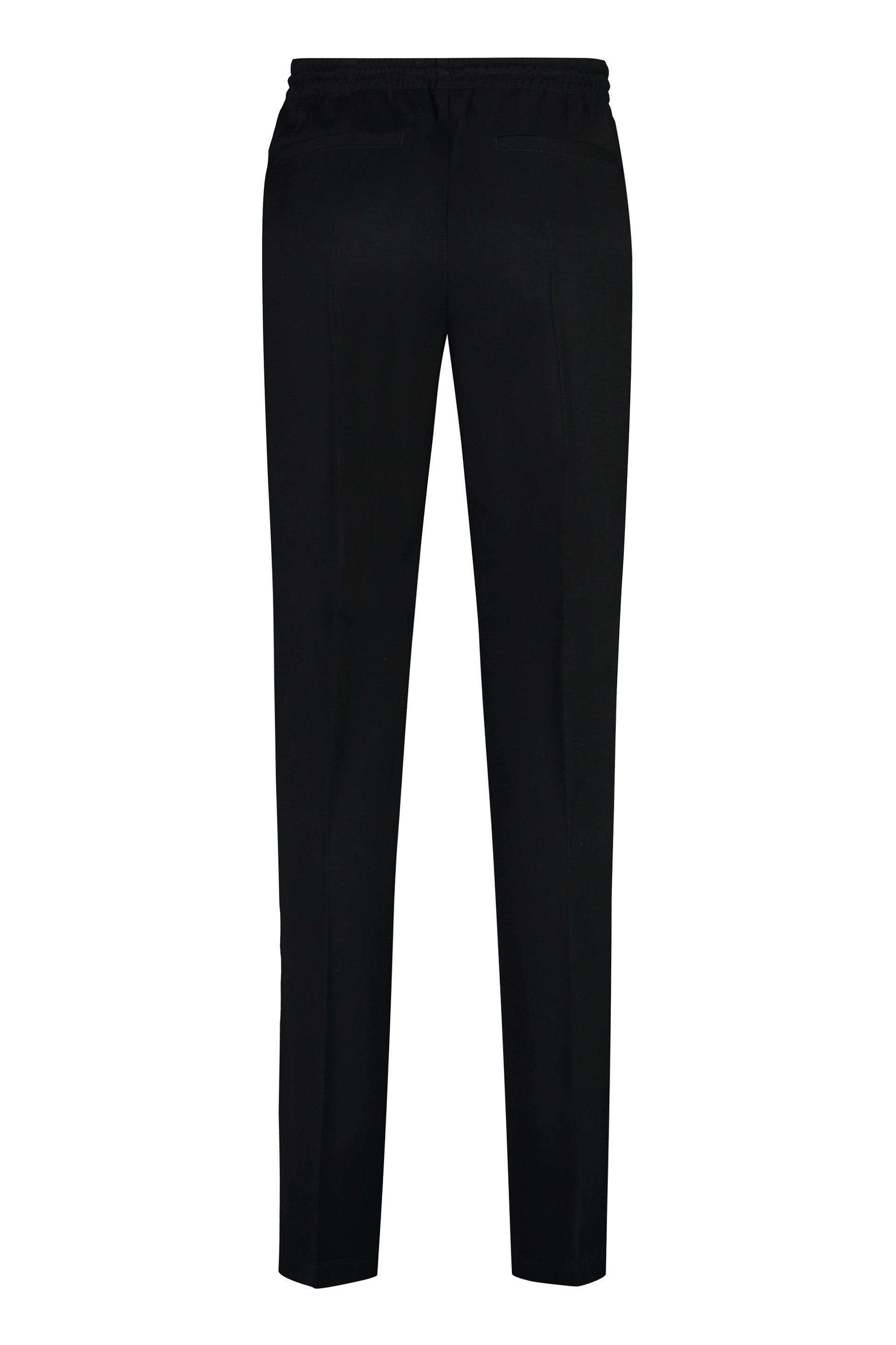 VERSACE Stretch Viscose Trousers with Drawstring Waist