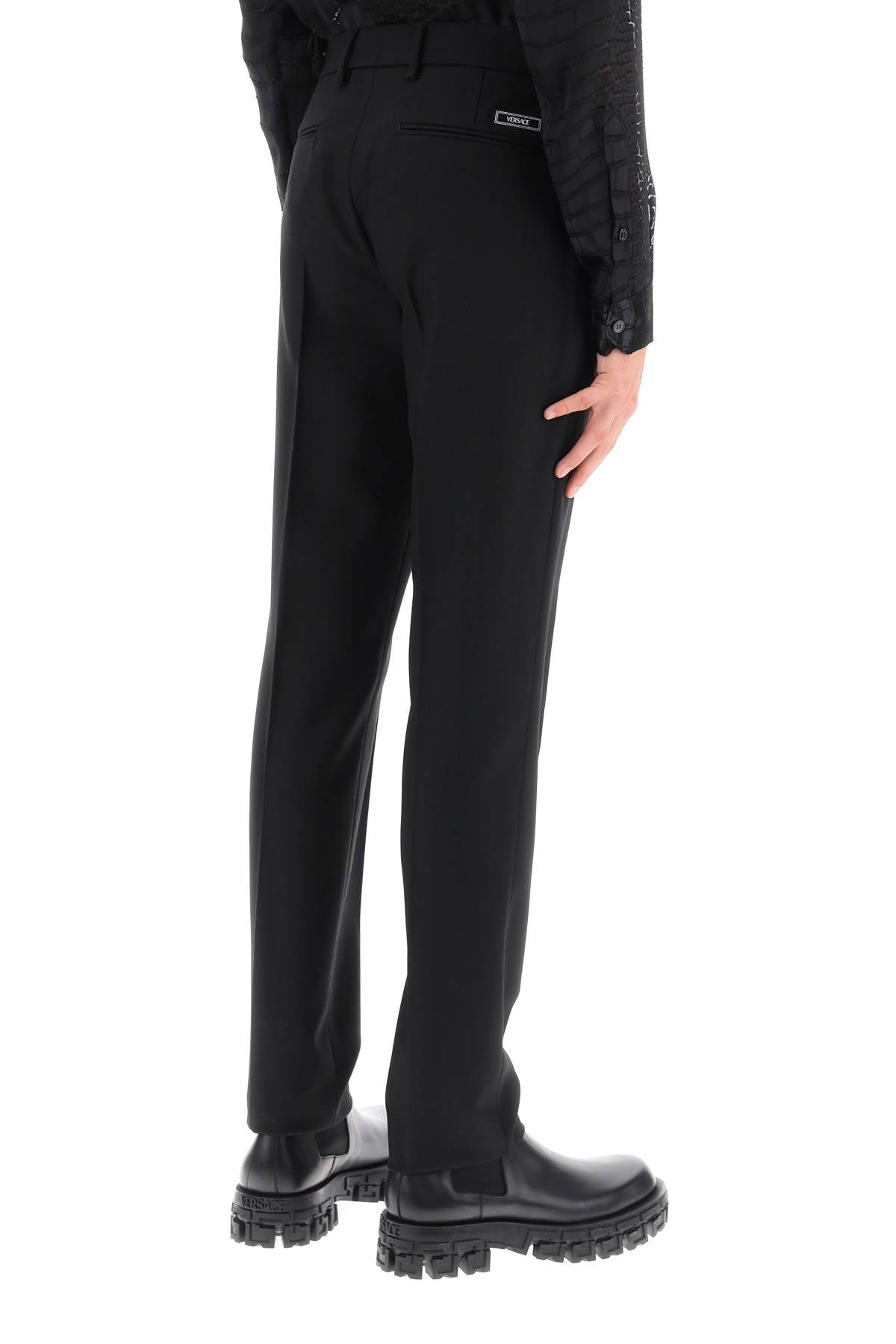VERSACE Refined Wool Fabric Formal Pants for Men