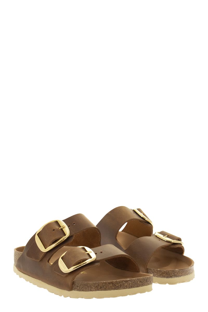 BIRKENSTOCK Oiled Leather Slip-On Sandal