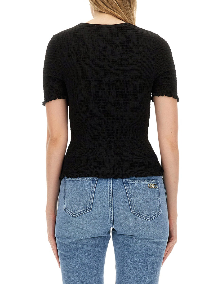 MICHAEL BY MICHAEL KORS Slim Fit Georgette Knit T-Shirt