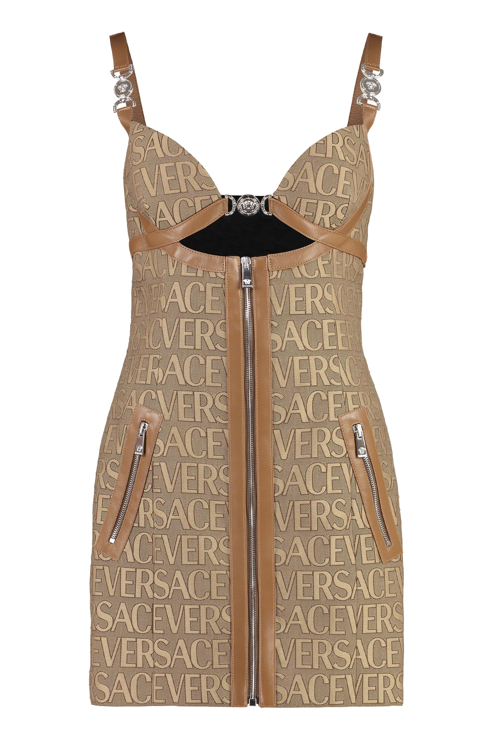 VERSACE Chic Jacquard Mini Dress