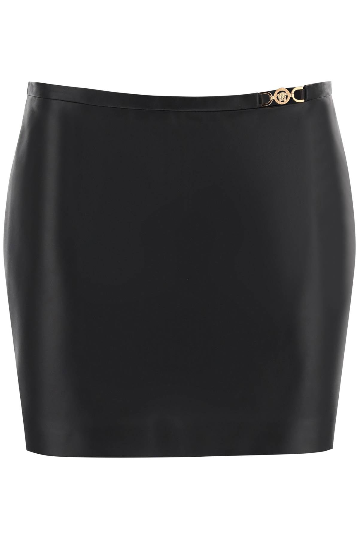 VERSACE Chic Leather Mini Skirt