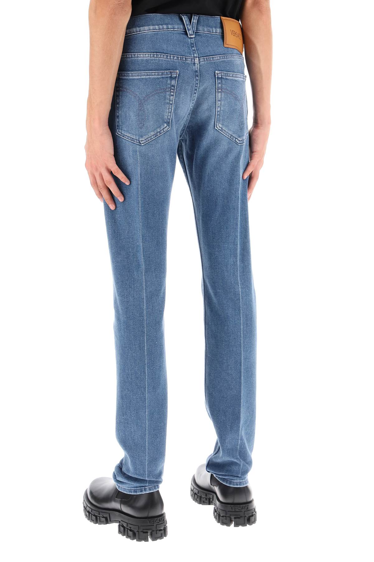 VERSACE Slim Fit 5-Pocket Jeans for Men