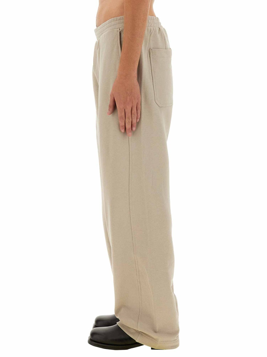 HELMUT LANG Men's Organic Cotton Jogging Pants with Zipper - Size L