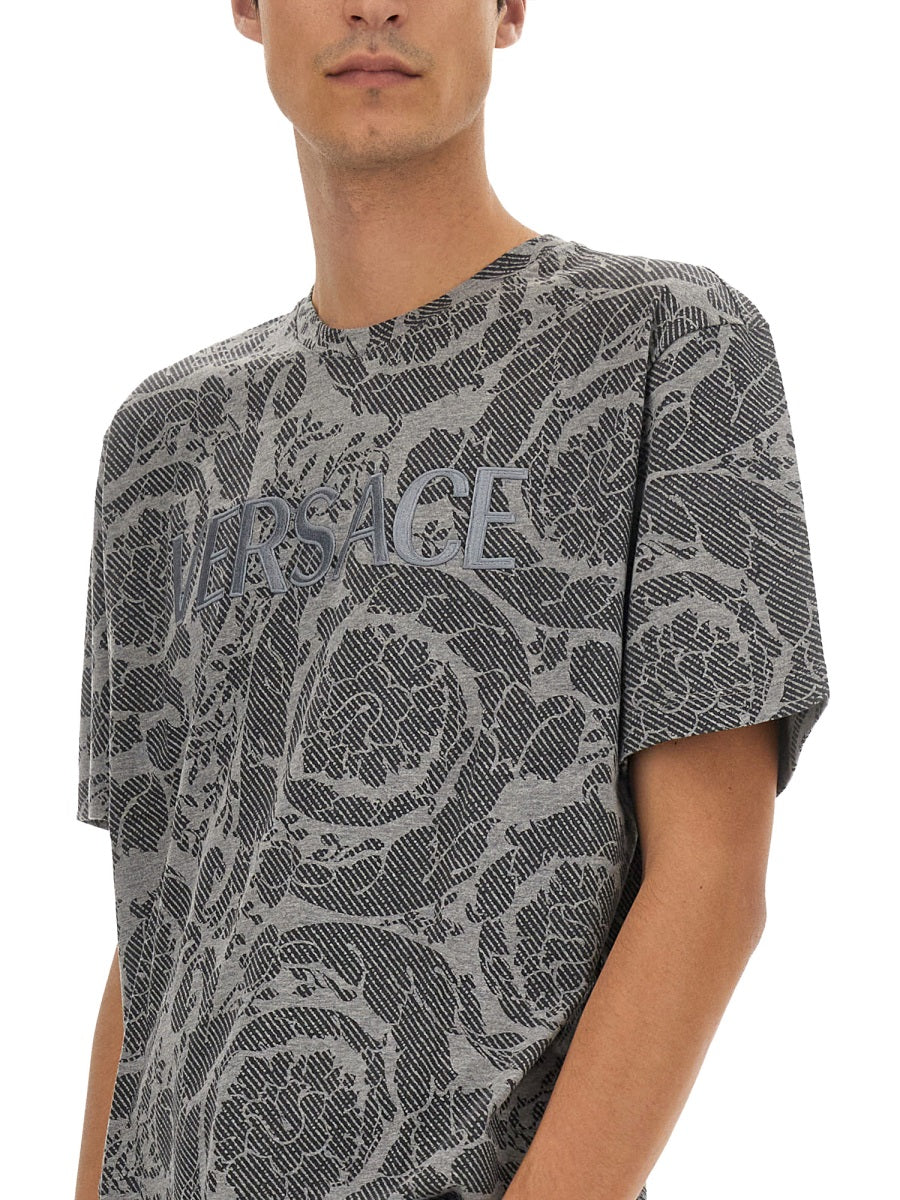 VERSACE Baroque Logo Regular Fit T-Shirt - Size L
