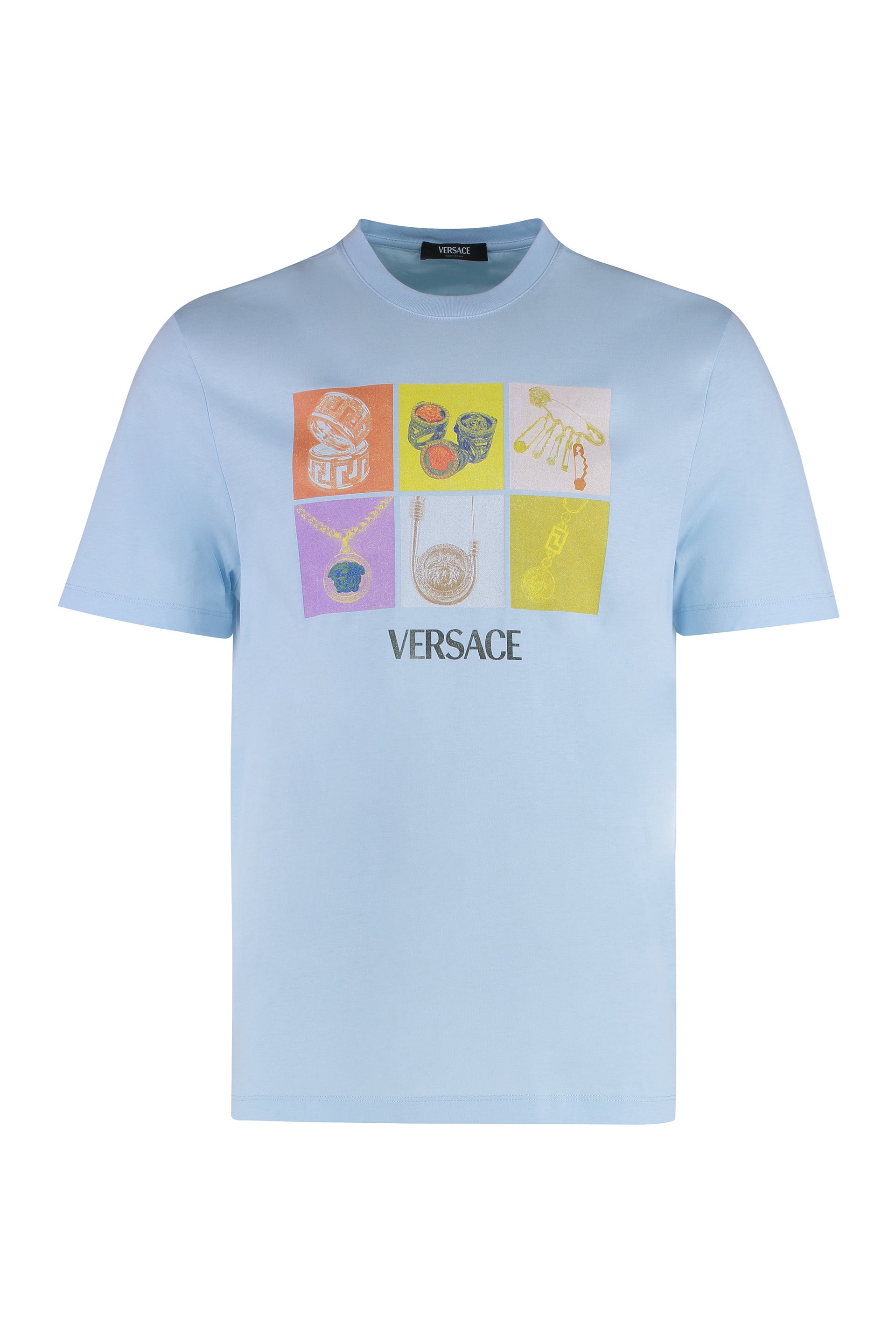 VERSACE Cotton Crew-Neck T-Shirt for Men