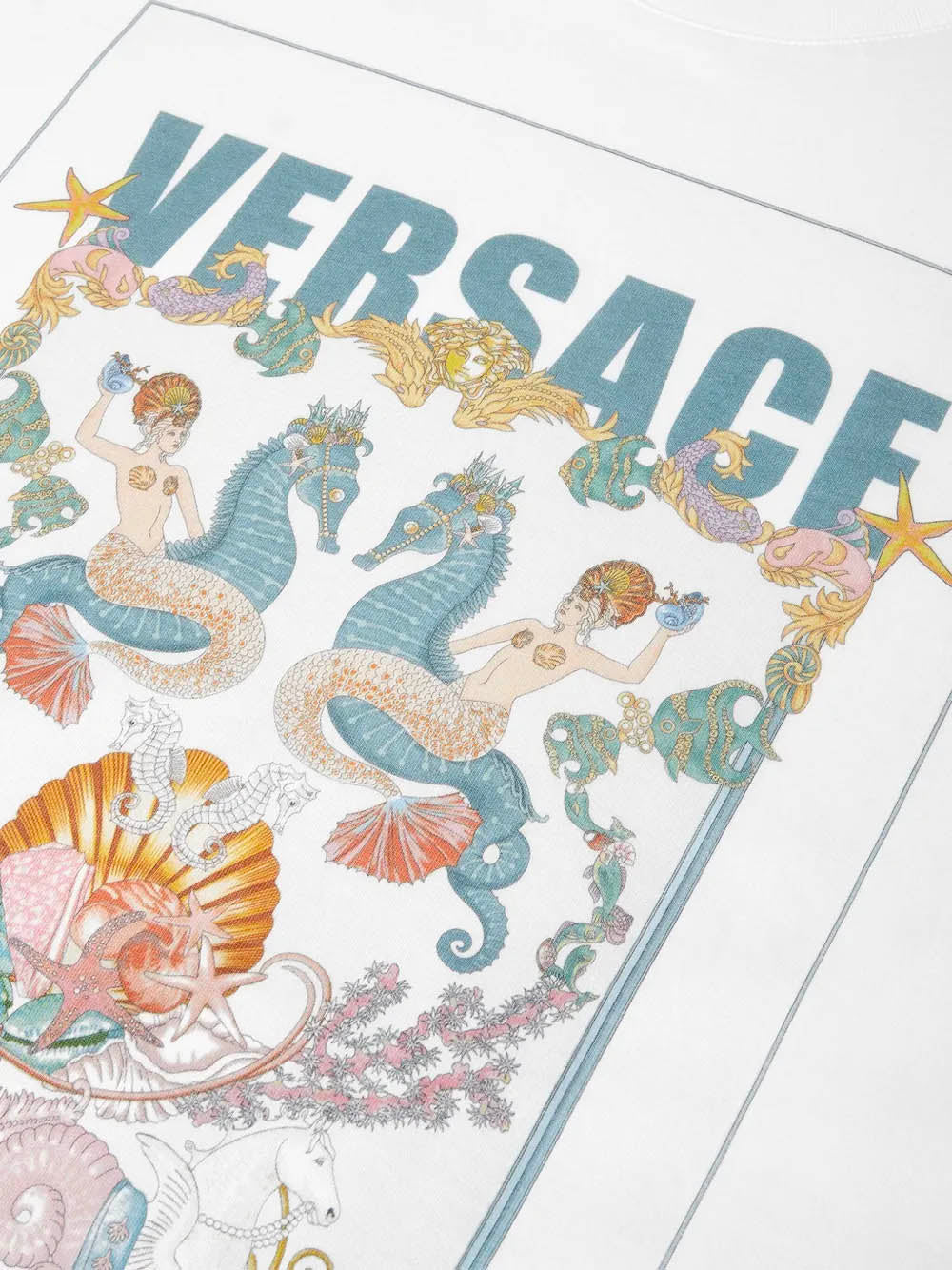 VERSACE Coral Theatre Postcard Mini T-Shirt - Size M