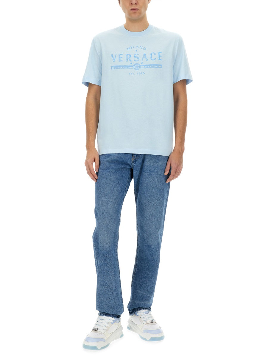 VERSACE Signature Logo T-Shirt for Men - Size L