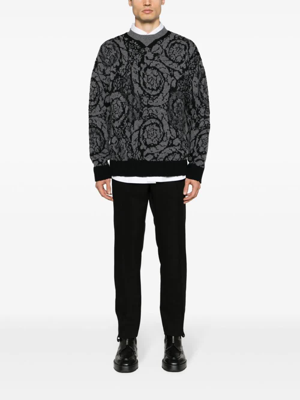 VERSACE Baroque Silk Sweater for Men