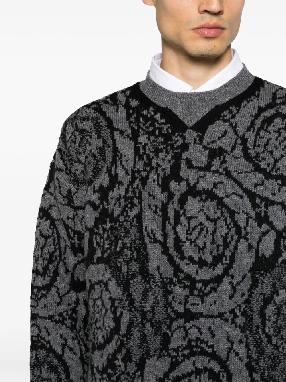 VERSACE Baroque Silk Sweater for Men