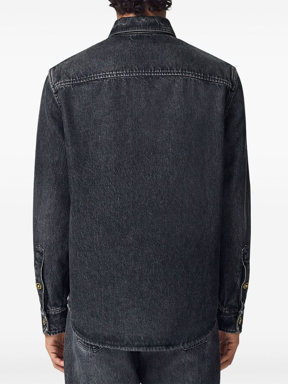 VERSACE Signature Denim Cotton Shirt for Men - SS25