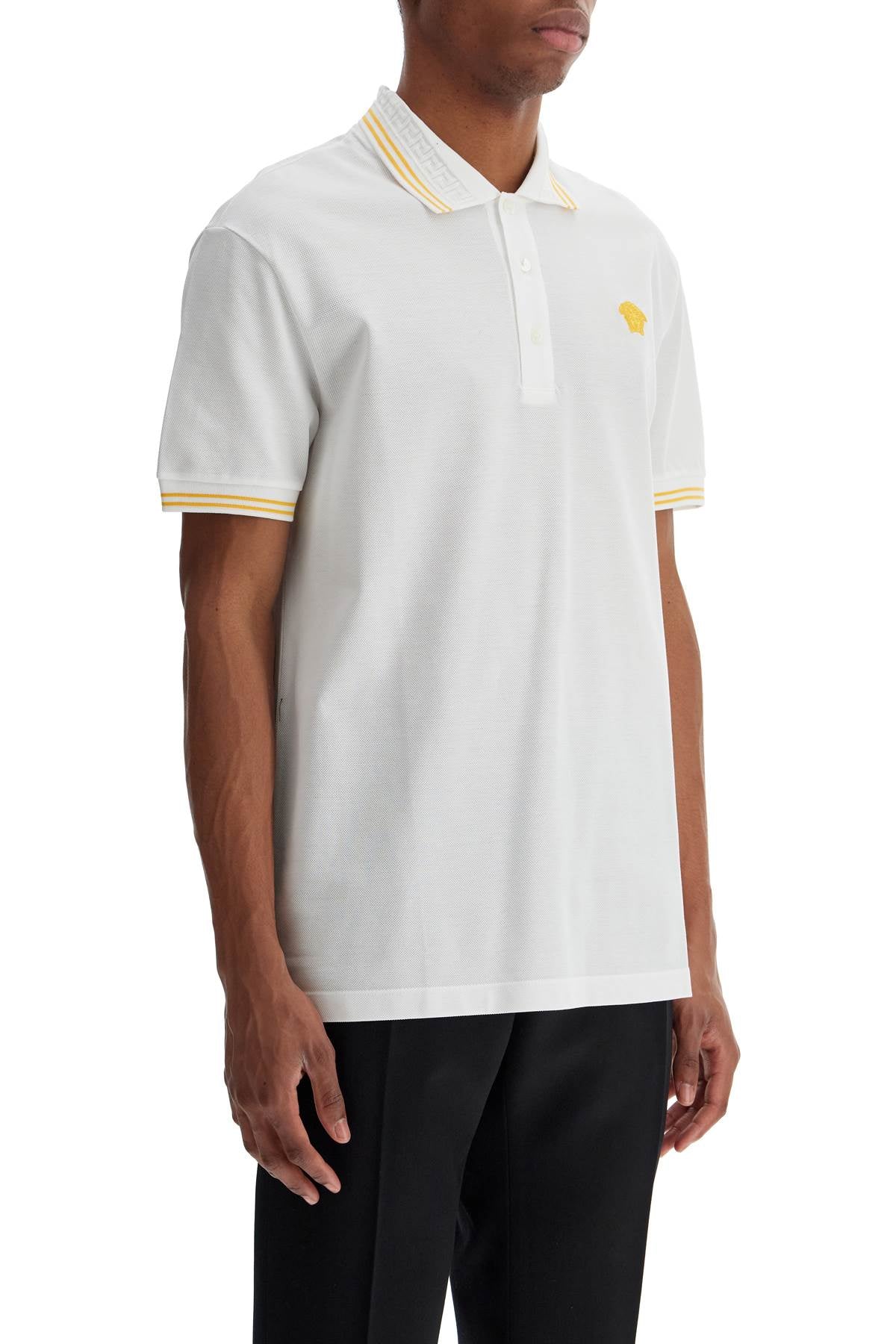 VERSACE Classic Piquet Polo Shirt for Men