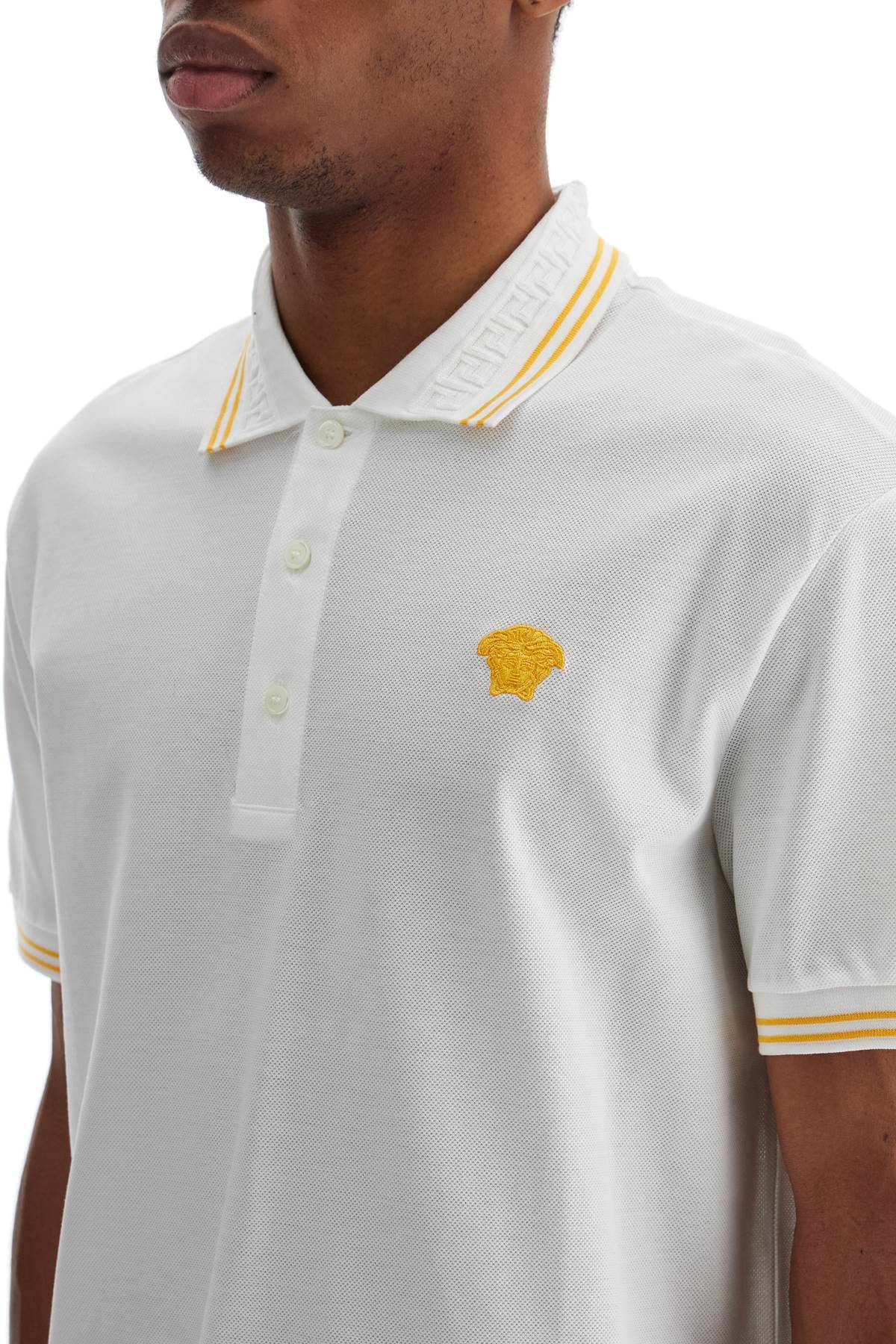 VERSACE Classic Piquet Polo Shirt for Men