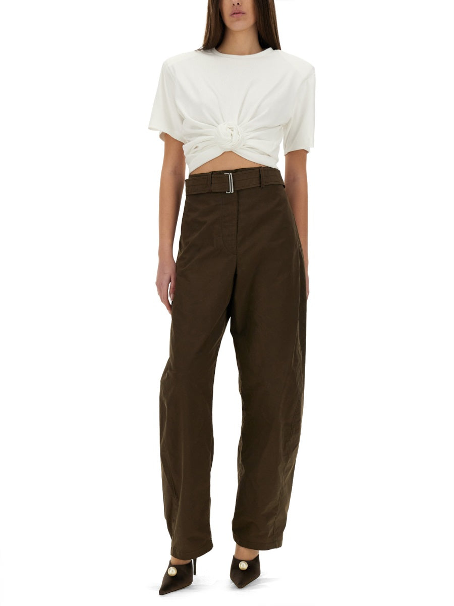 MAGDA BUTRYM Wide Leg Pants with Belt - Size 36