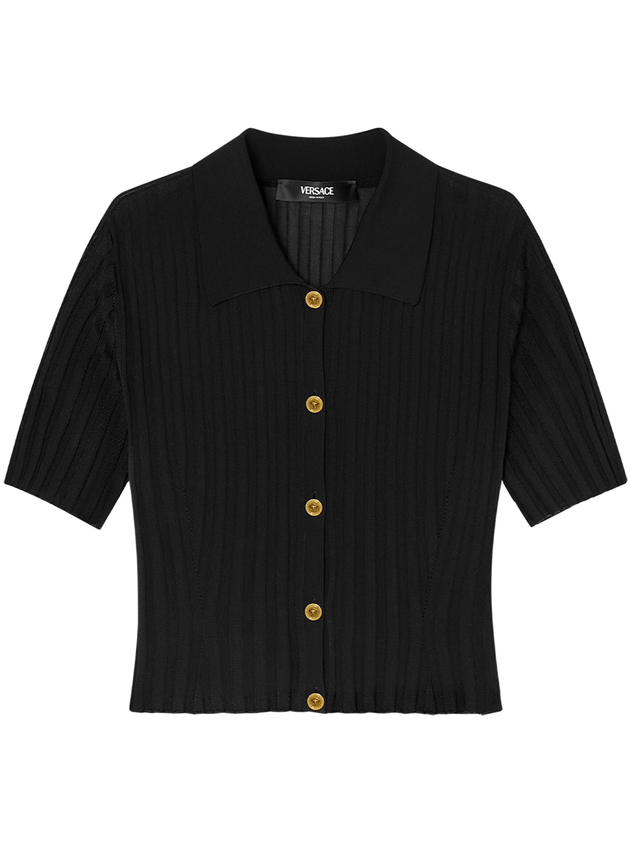VERSACE Ribbed Knit Shirt - Size 40