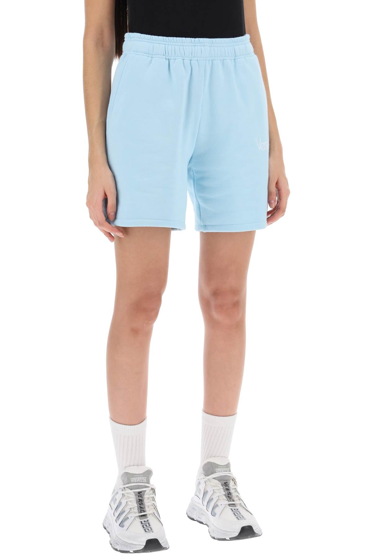 VERSACE Cotton Mini Shorts for Women - SS24 Collection