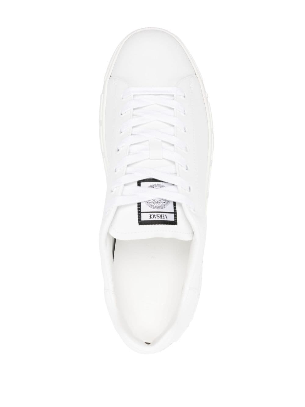 VERSACE Stylish Leather Lace-Up Sneakers for Men