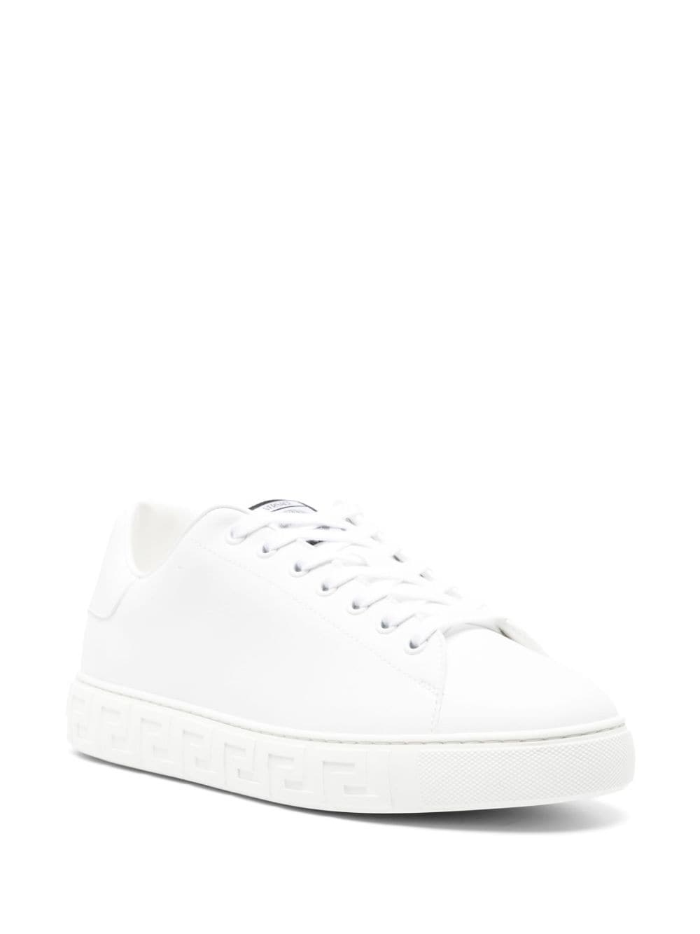 VERSACE Stylish Leather Lace-Up Sneakers for Men