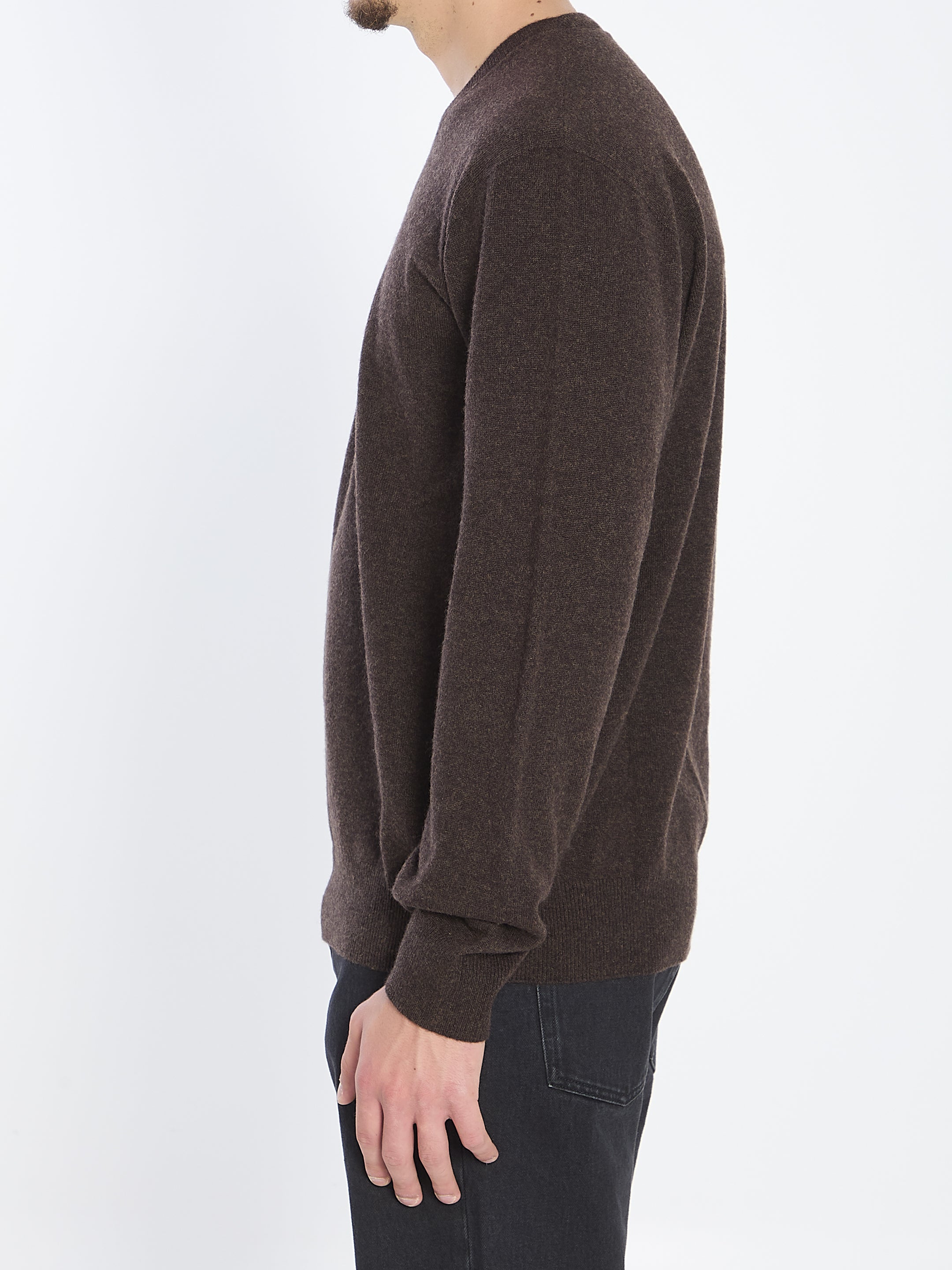 THE ROW Men's Cashmere V-Neck Regular Fit Sweater