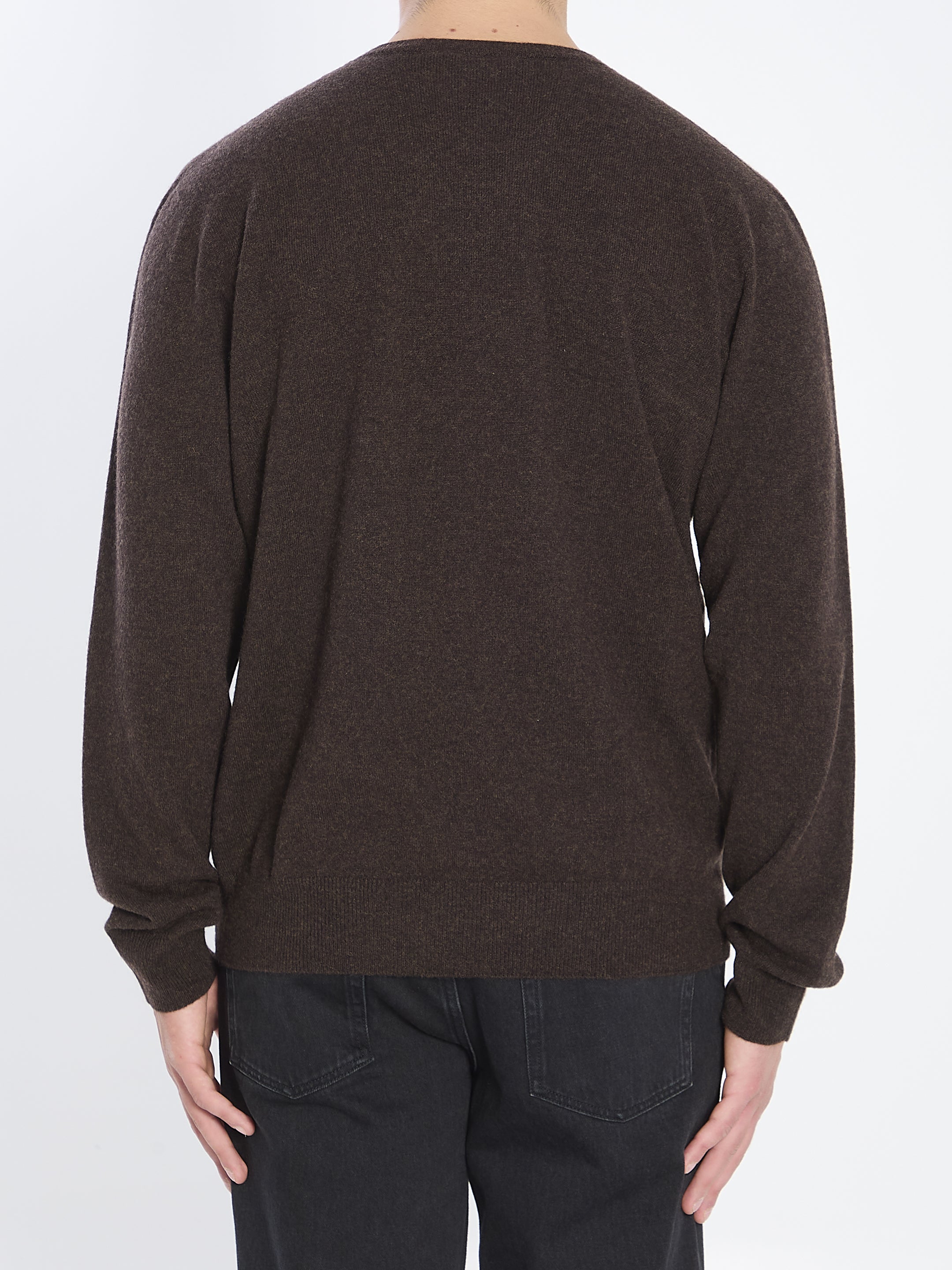 THE ROW Men's Cashmere V-Neck Regular Fit Sweater