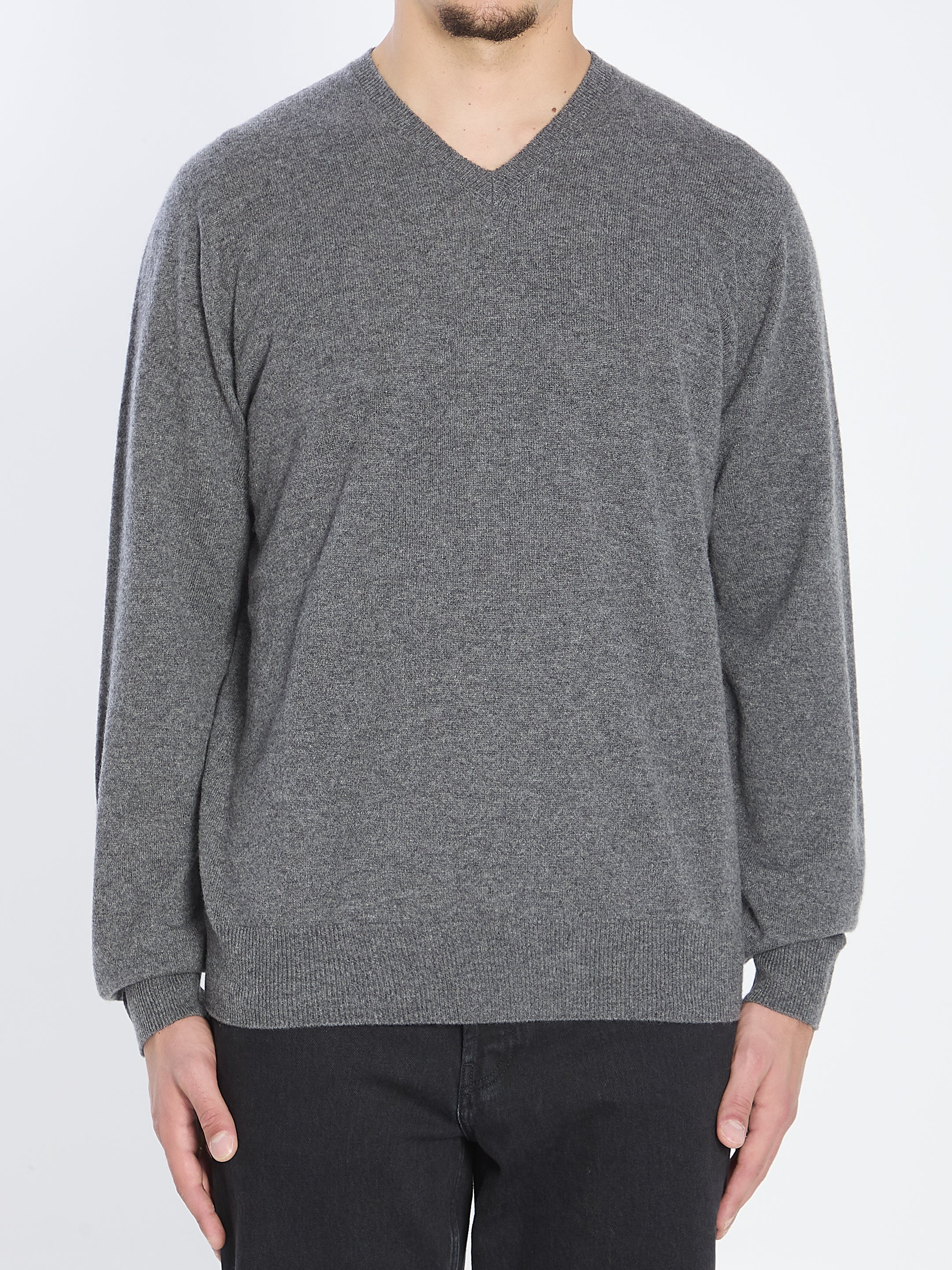 THE ROW Men's V-Neck Cashmere Sweater - Regular Fit
