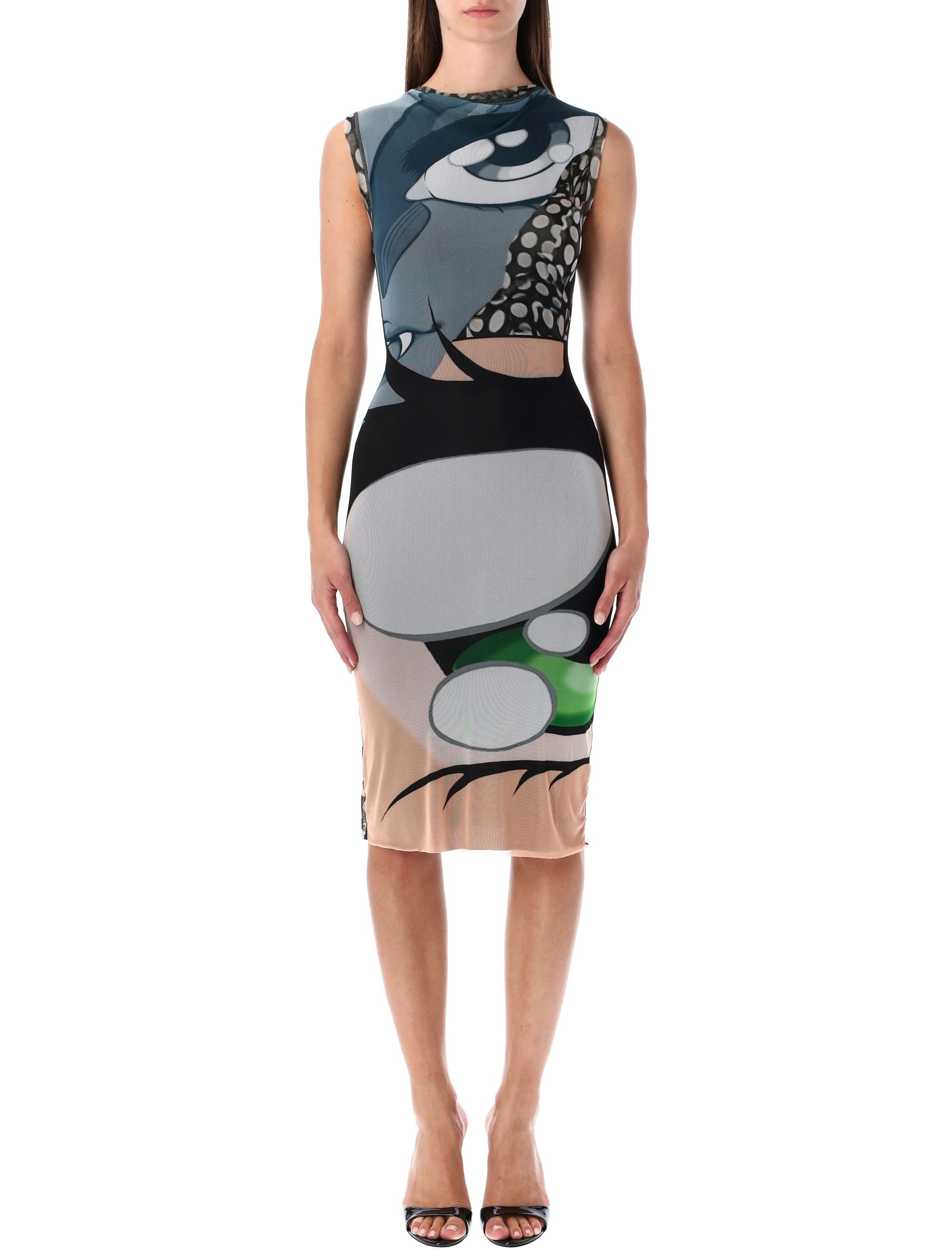 OTTOLINGER Artistic Printed Bodycon Midi Dress - Size S