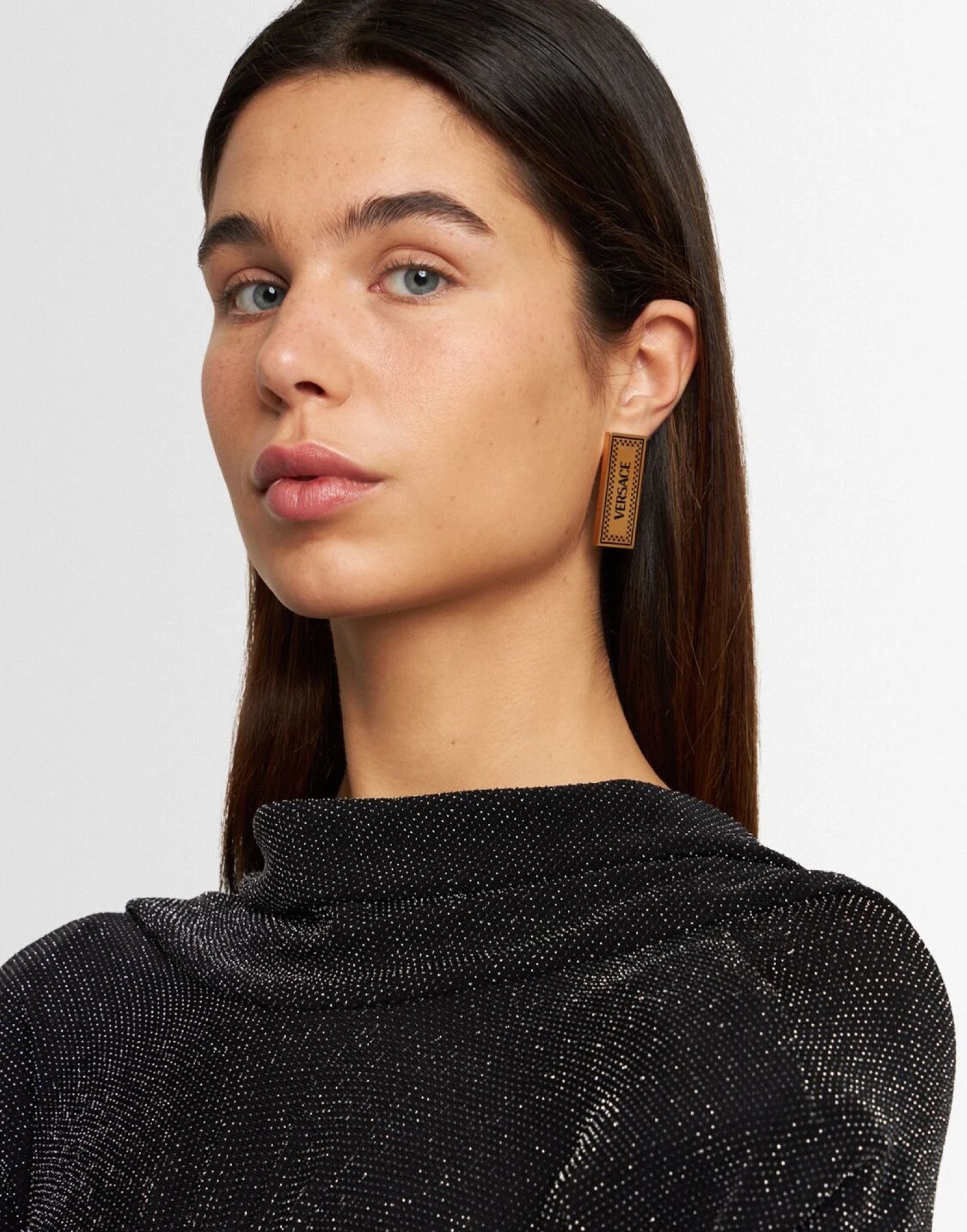 VERSACE 90s Logo Mini Earrings