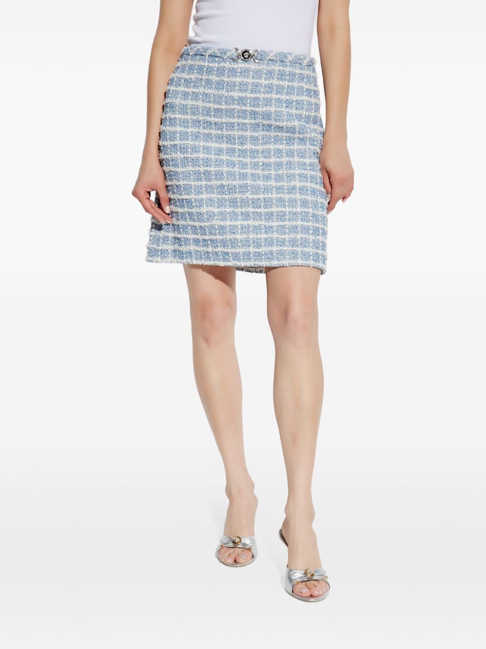 VERSACE Chic Tweed Mini Skirt