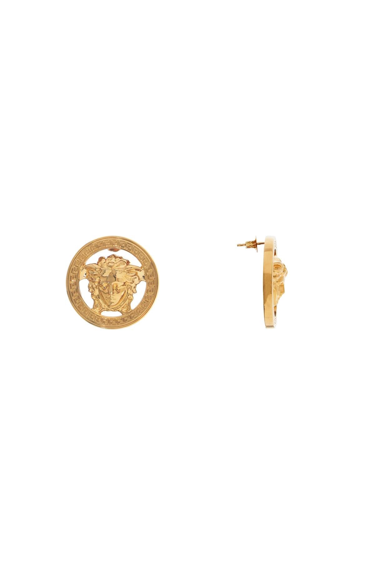 VERSACE Medusa Emblem Earrings with Greek Engraving