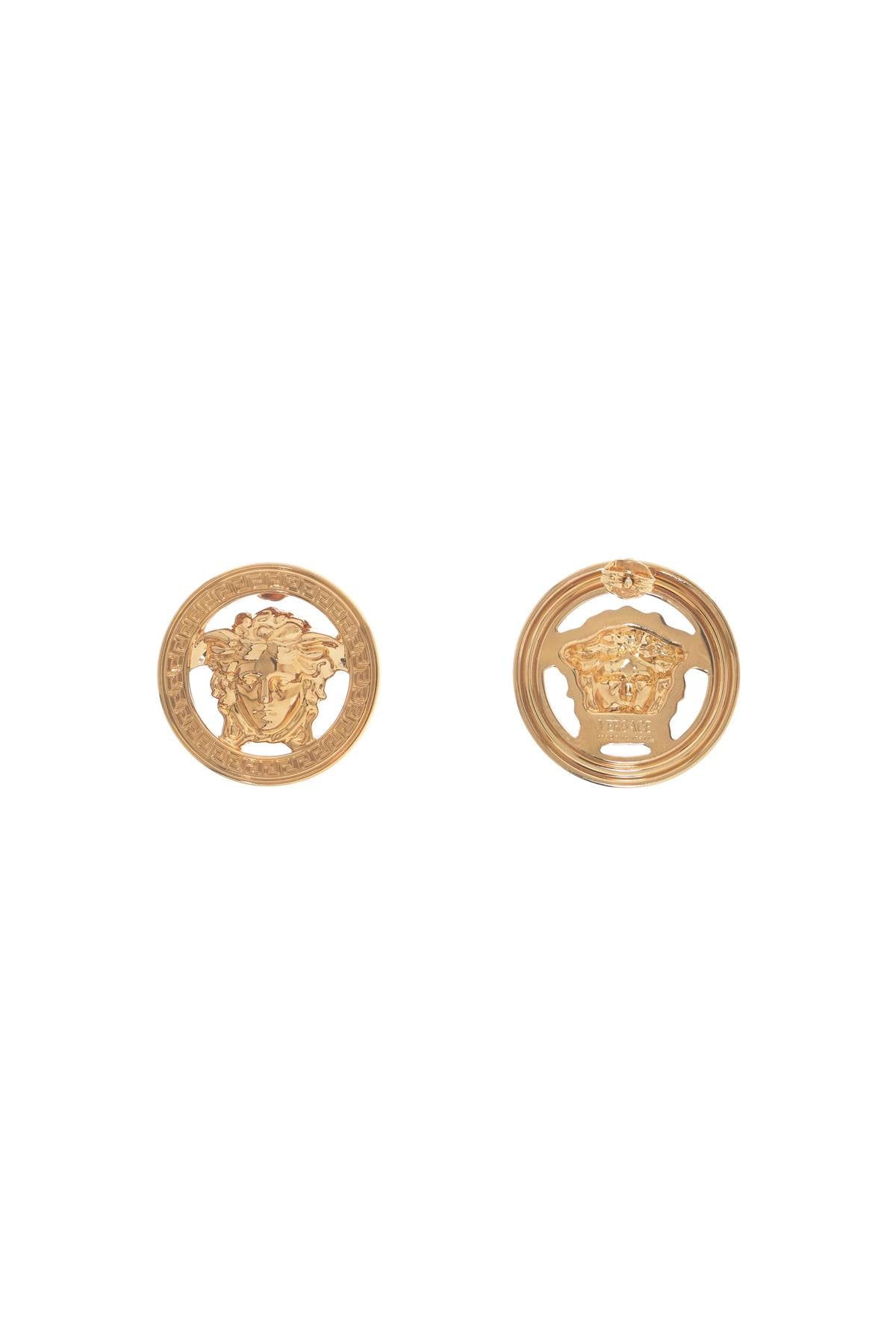 VERSACE Medusa Emblem Earrings with Greek Engraving