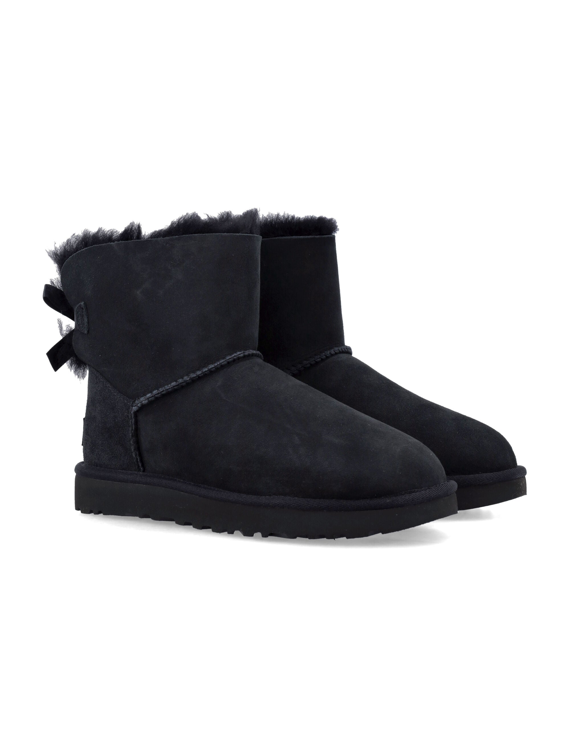UGG Mini Bailey Bow II Suede Leather Ankle Boots