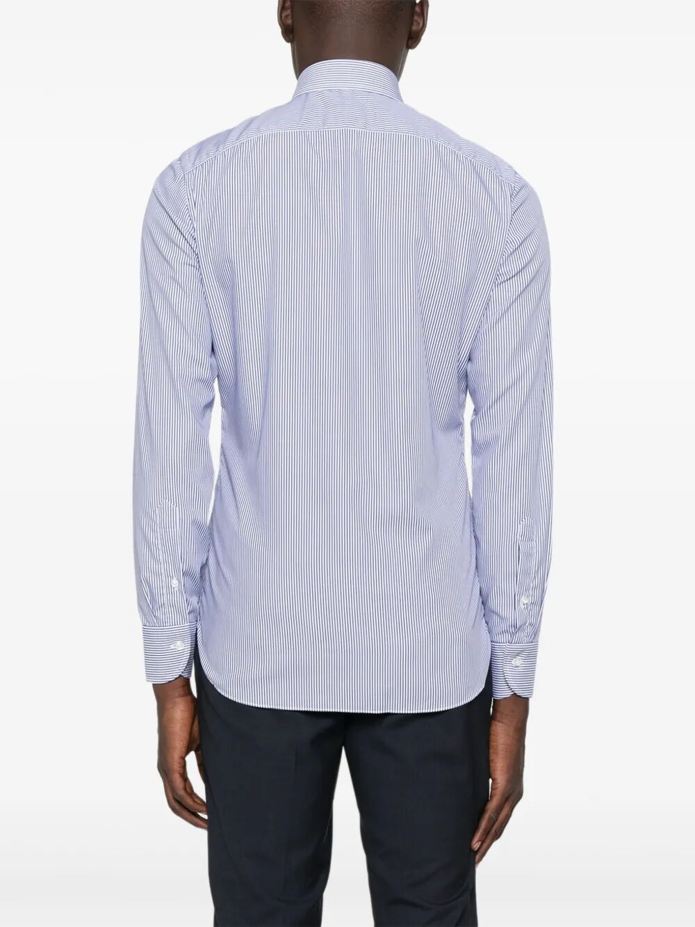 BORRIELLO Men's Striped Long Sleeve Shirt