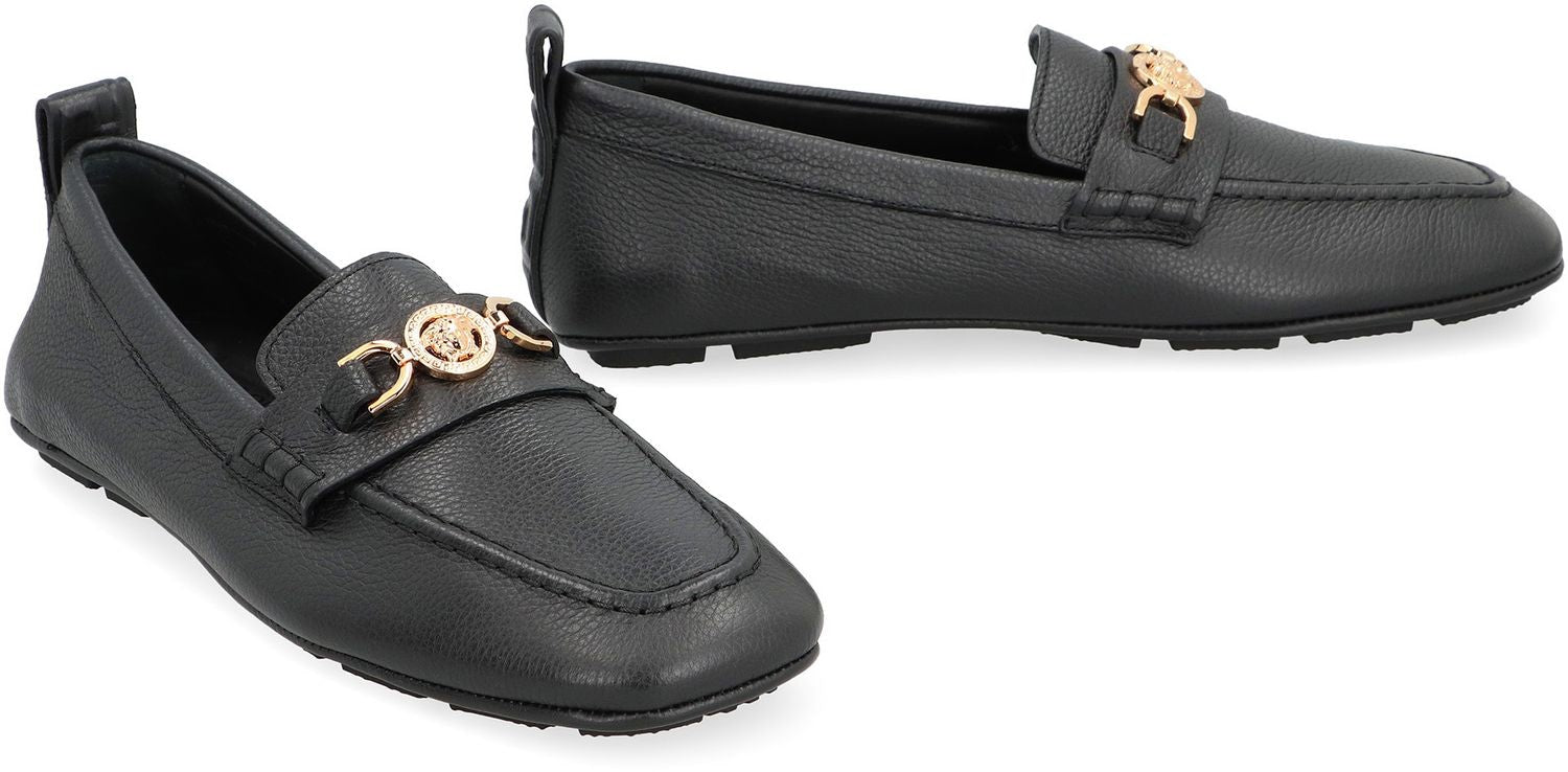 VERSACE Driver Leather Loafers