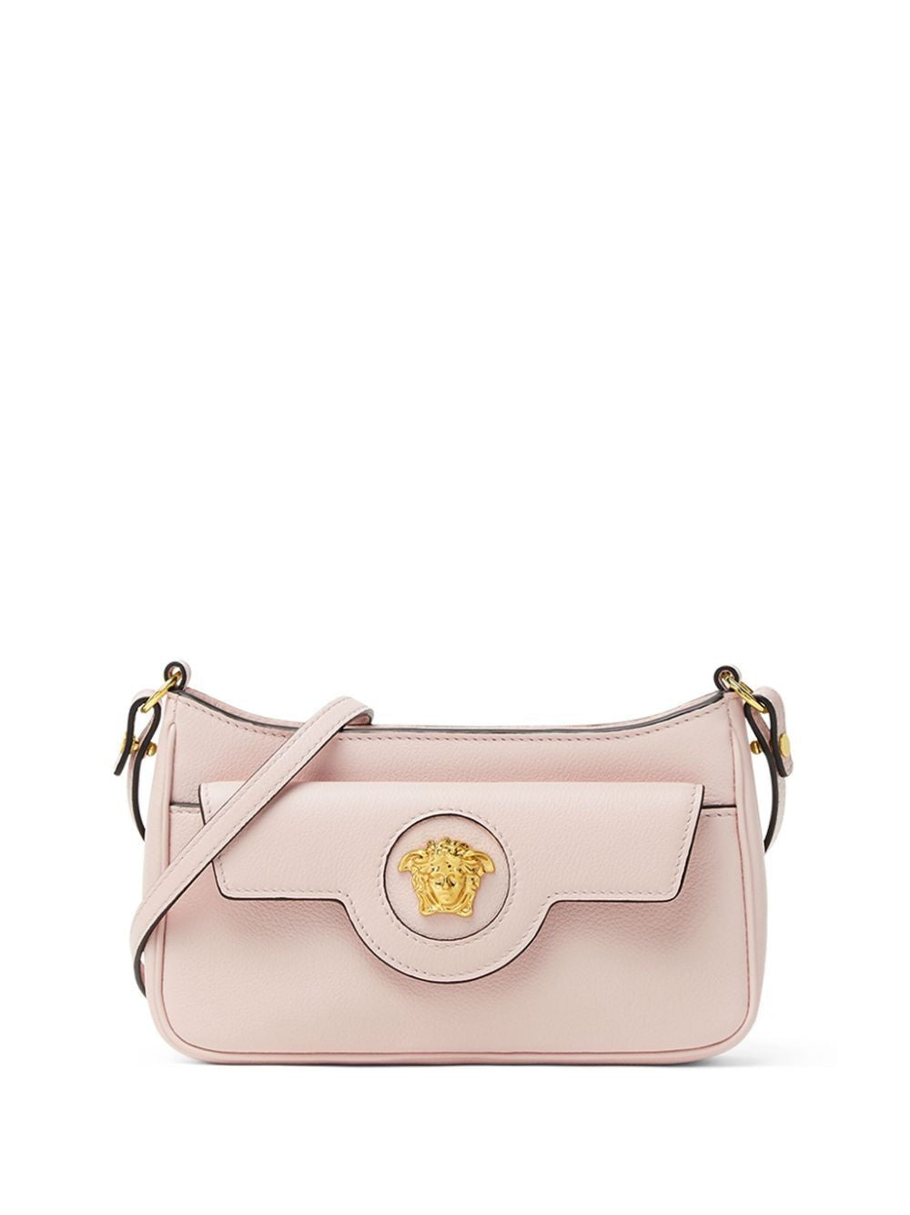 VERSACE Mini Leather Handbag with Chain-Link Strap
