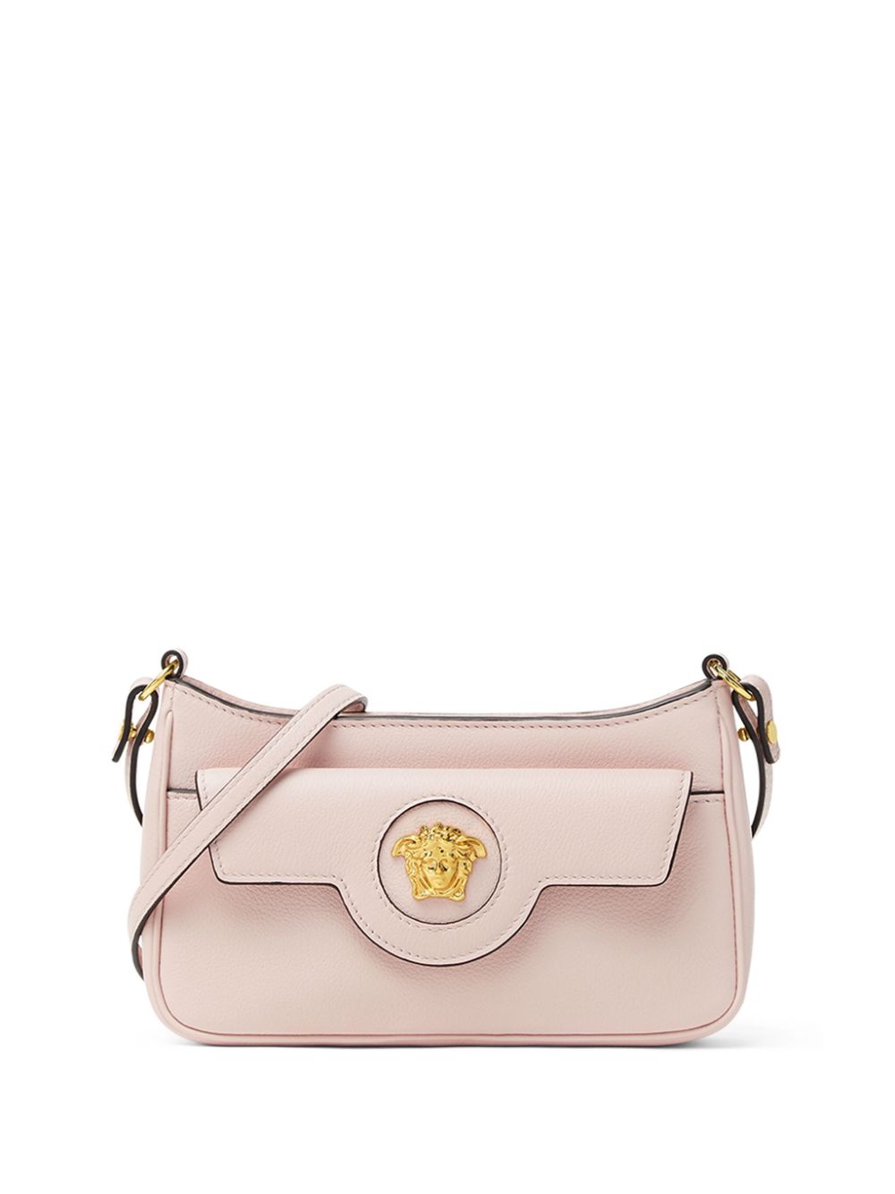 VERSACE Mini Leather Handbag with Chain-Link Strap