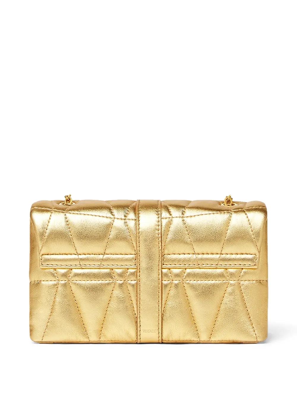 VERSACE Quilted Mini Metallic Handbag