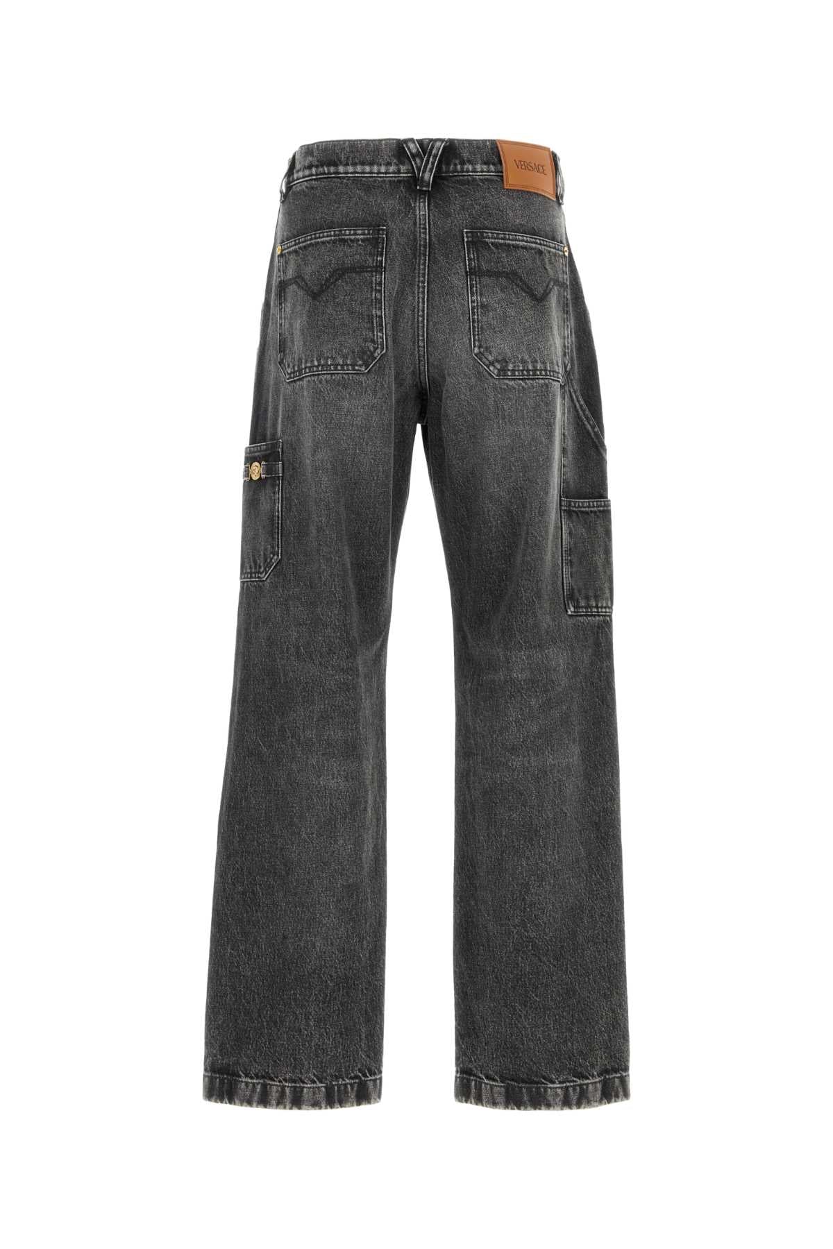 VERSACE Stylish Stone Wash Denim Jeans for Men