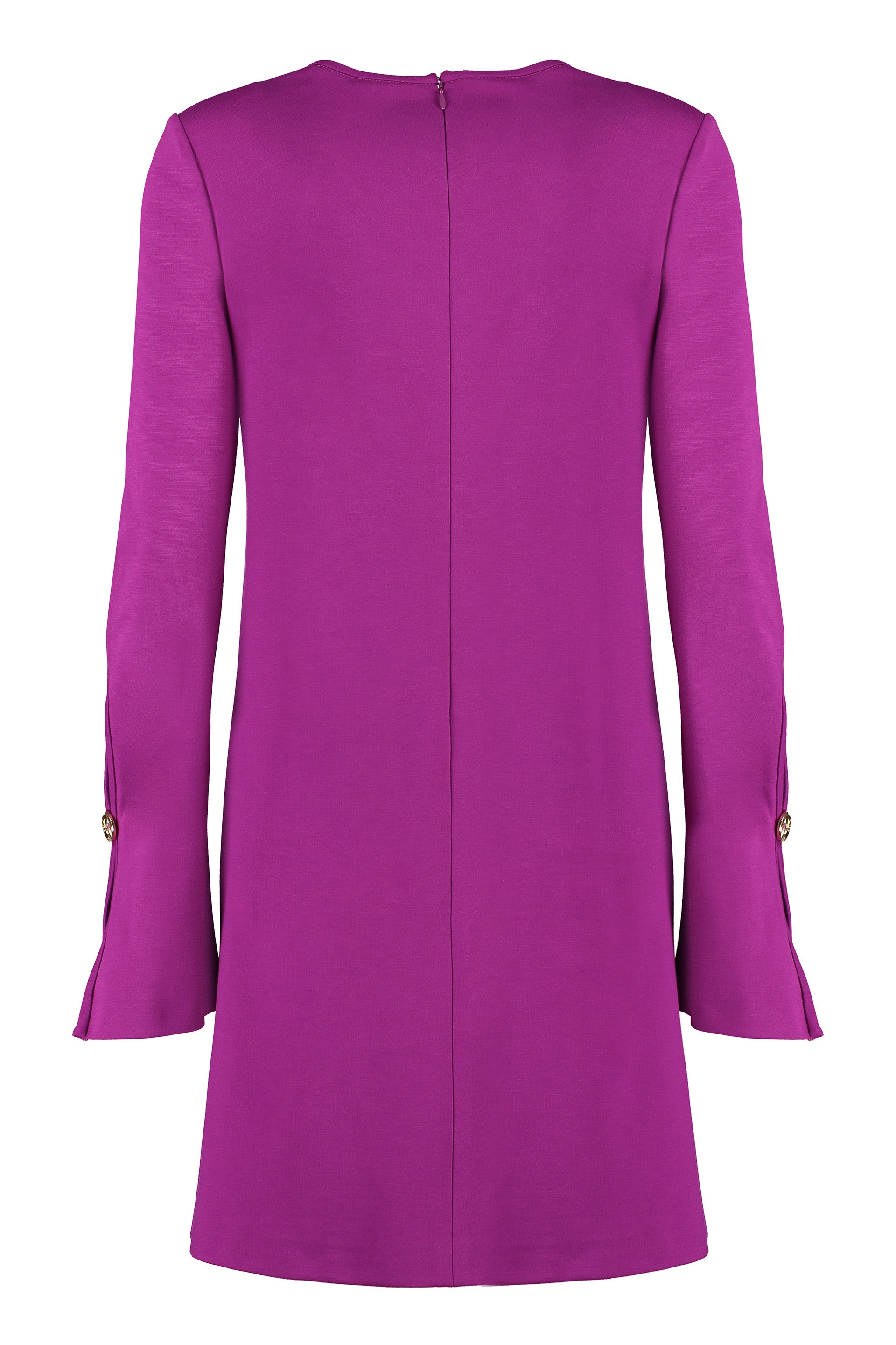PINKO Mini T-Shirt Dress with Contrasting Color Buttons