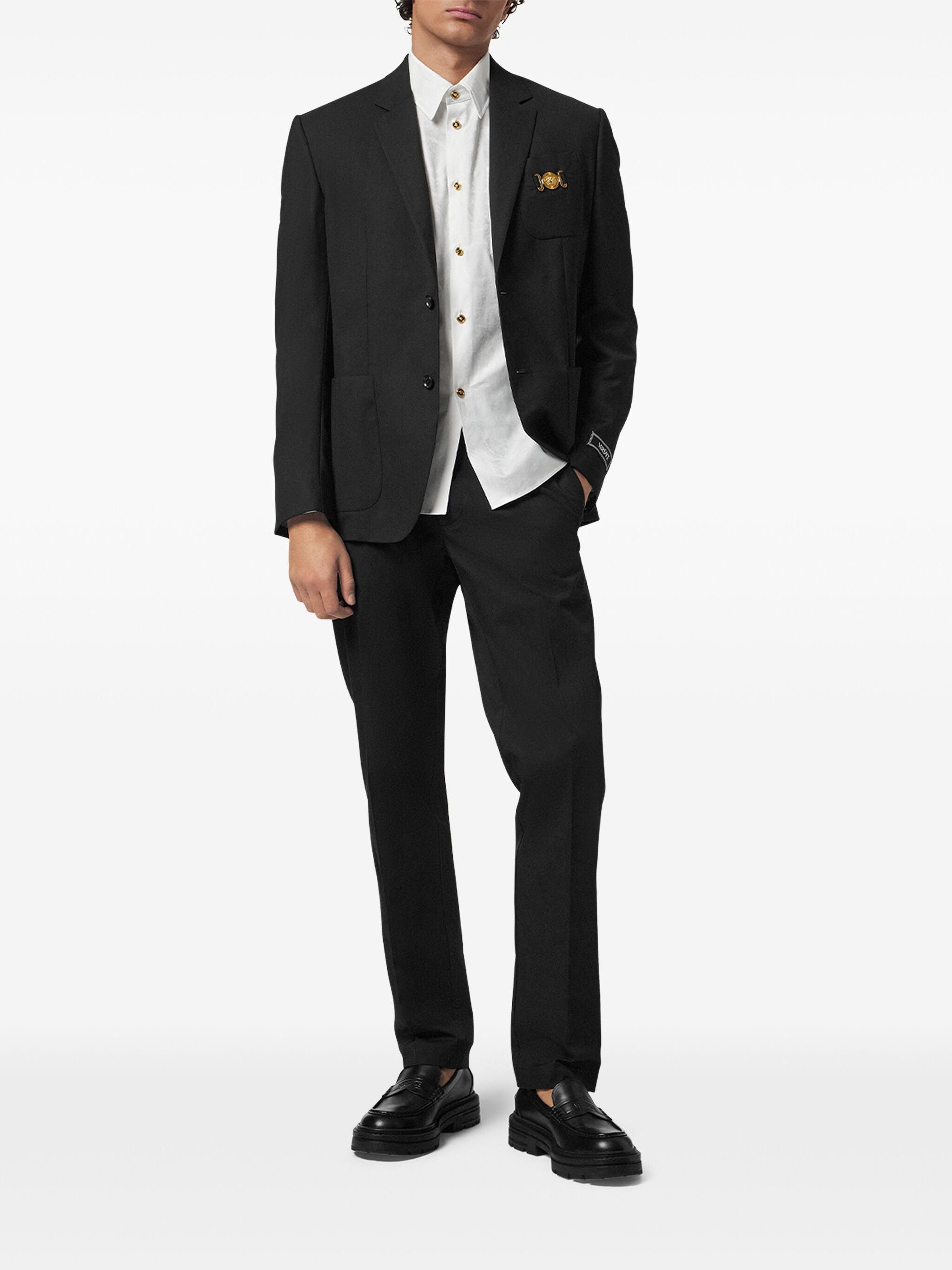 VERSACE Baroque Jacquard Long Sleeve Shirt - Size 48