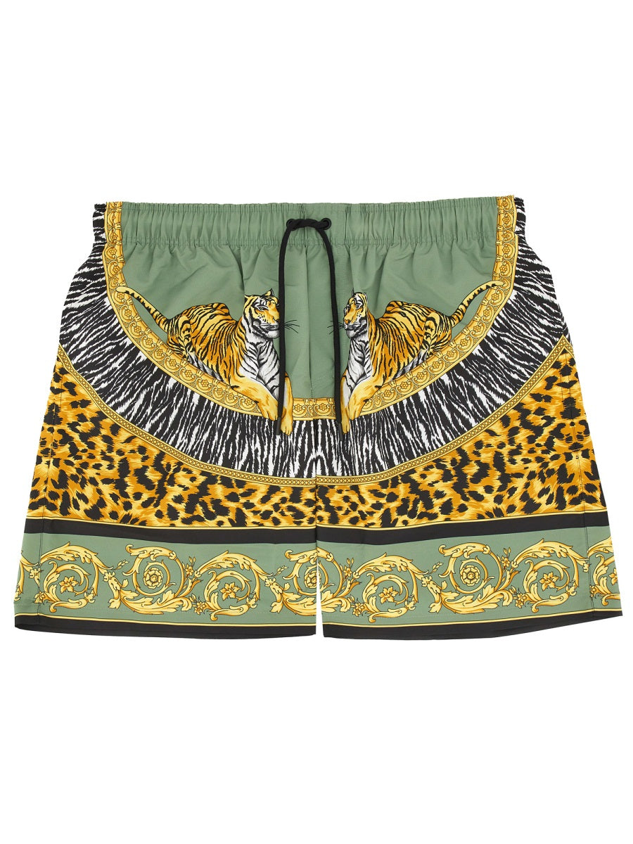 VERSACE Wild Cats Beach Bermuda Shorts