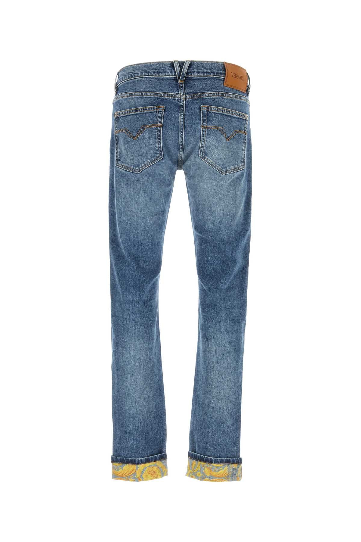 VERSACE Stretch Denim Jeans for Men
