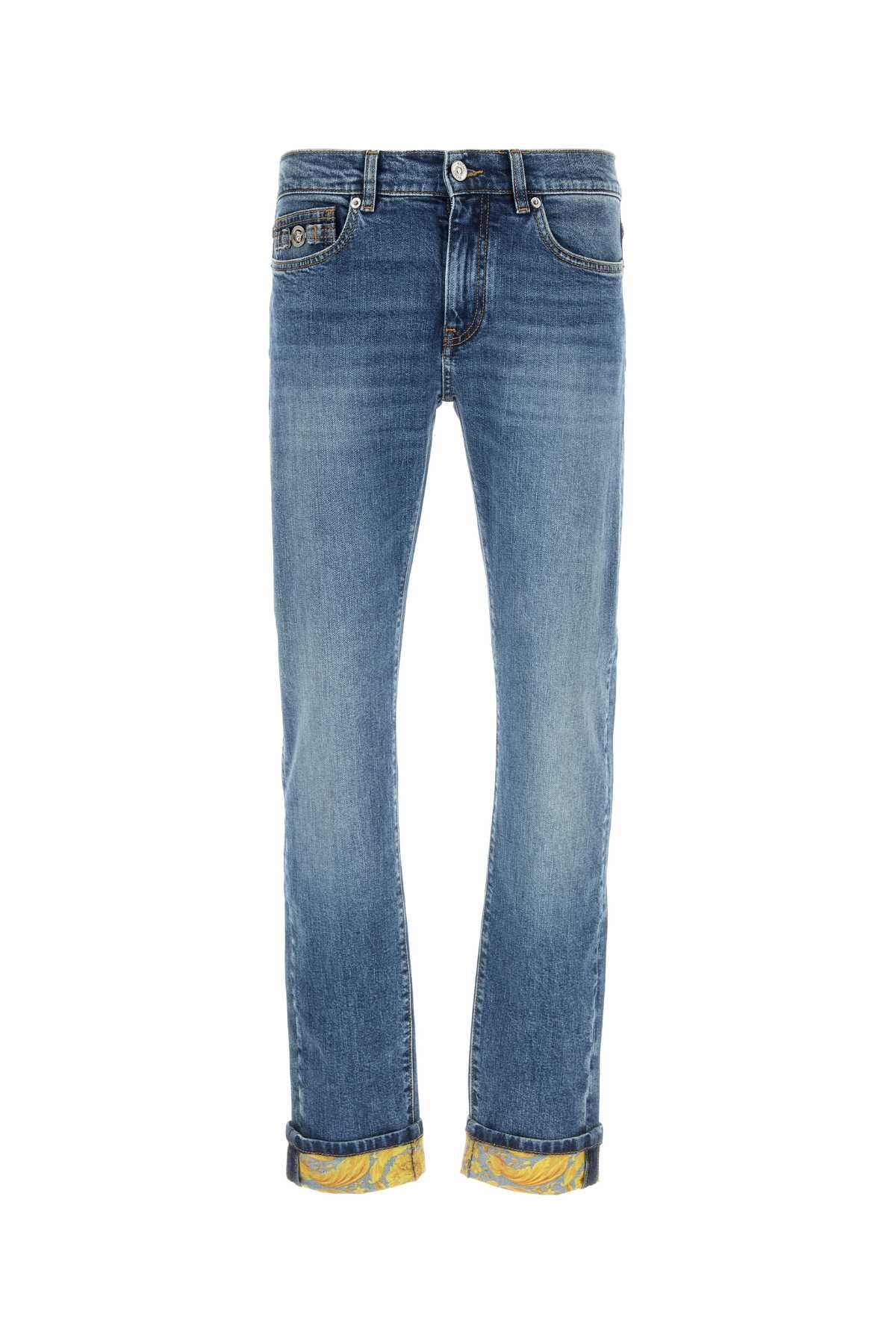 VERSACE Stretch Denim Jeans for Men