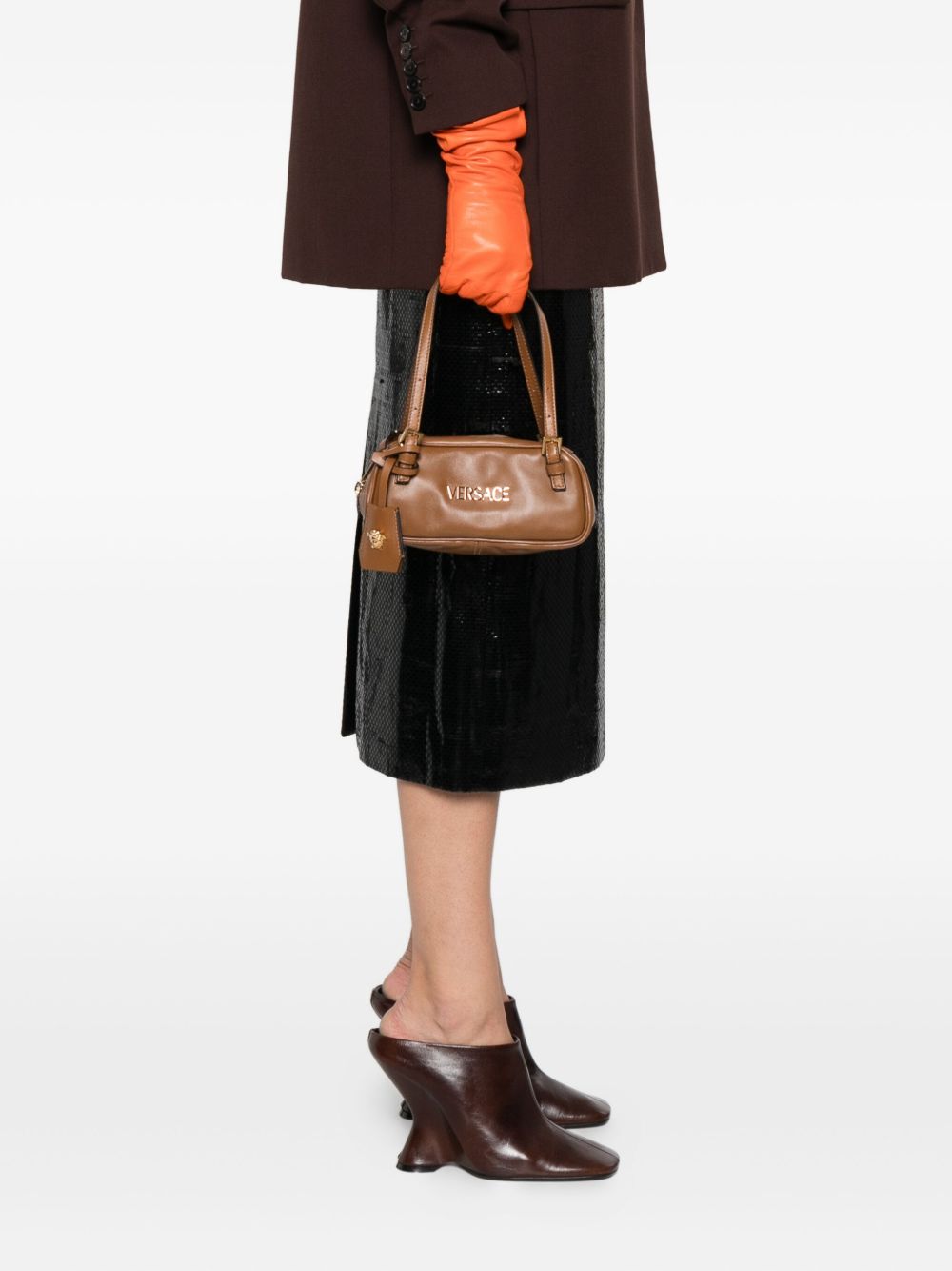 VERSACE Mini Bowling Handbag with Medusa Hardware