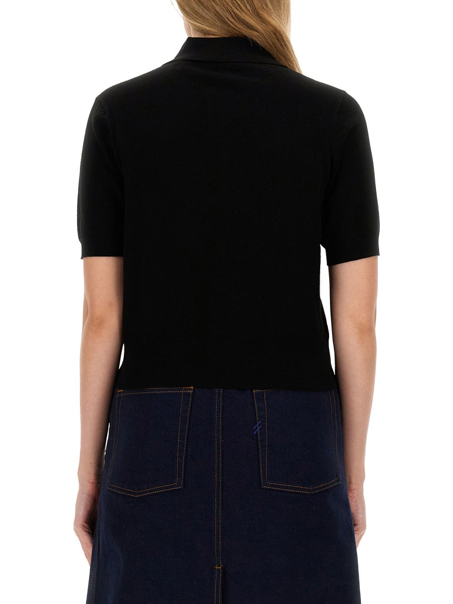 BURBERRY Women's Regular Fit Stretch Cotton Polo Shirt