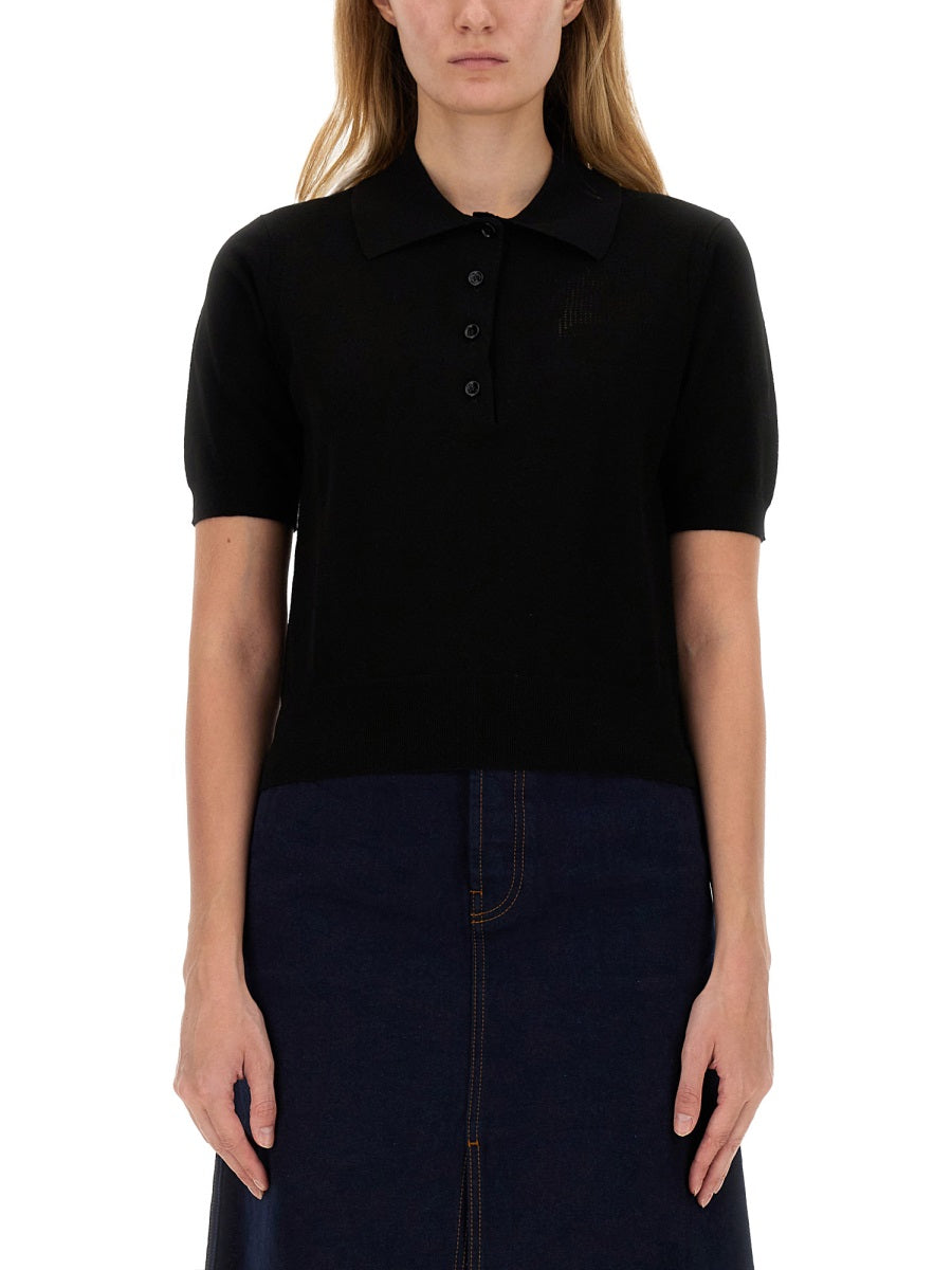 BURBERRY Women's Regular Fit Stretch Cotton Polo Shirt