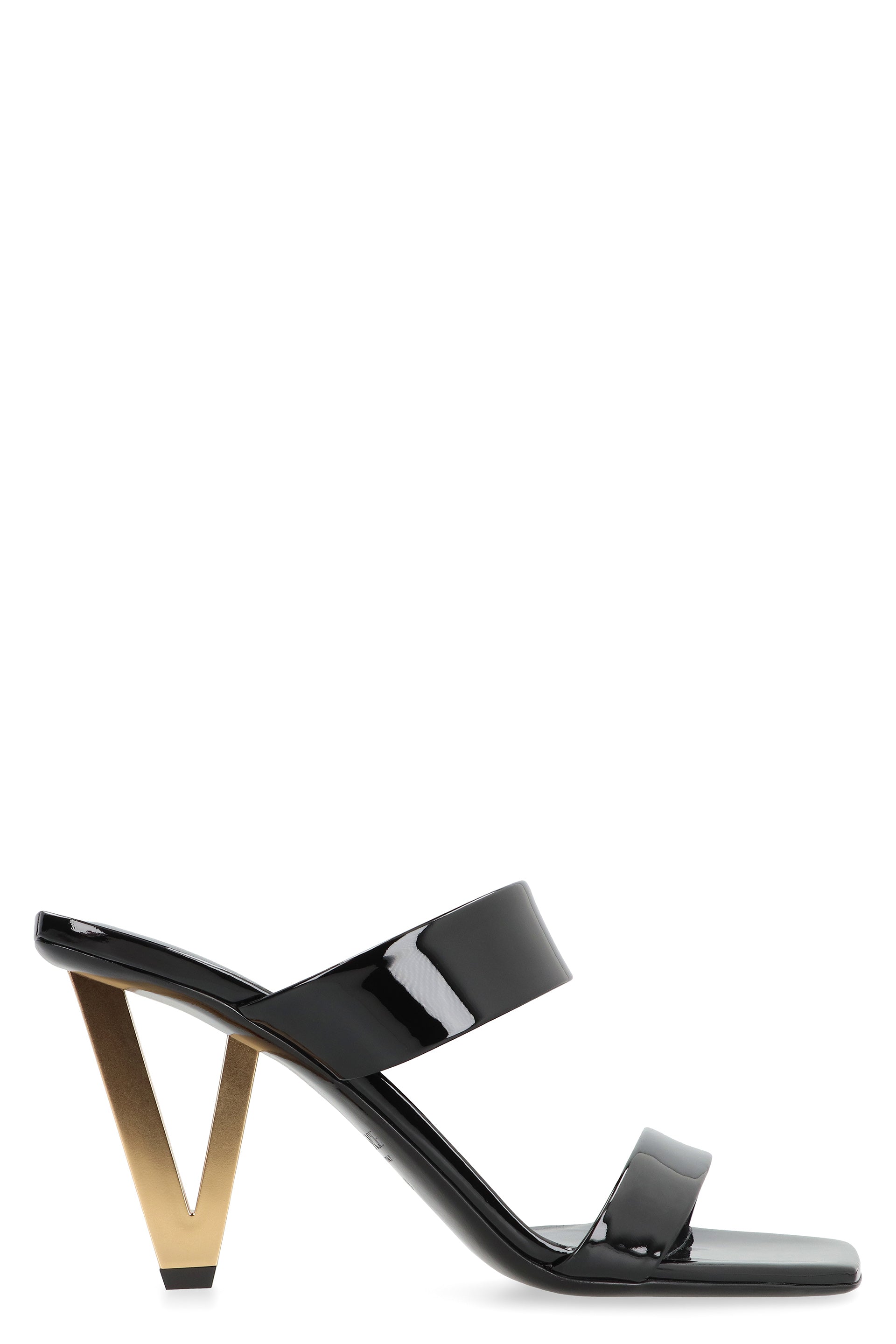 VERSACE Patent Leather Flat Sandals for Women