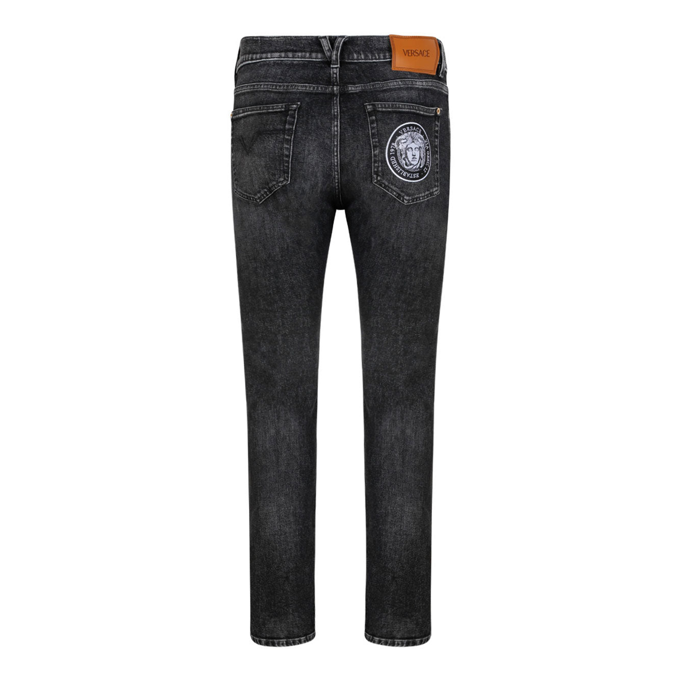 VERSACE Mid Rise Cotton Jeans for Men